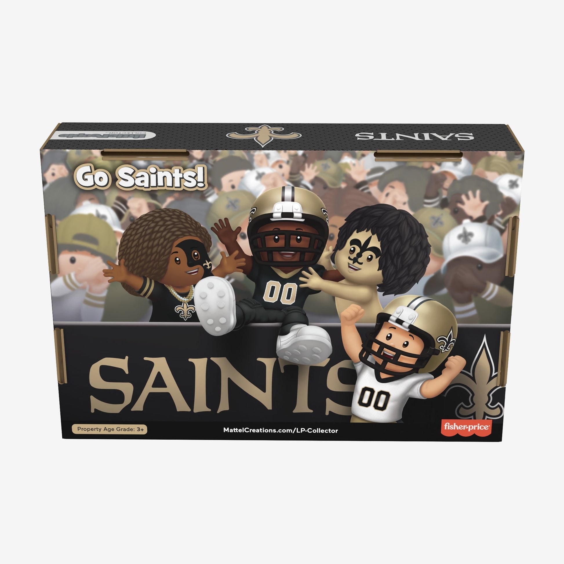 Little People Collector x NFL New Orleans Saints Set - Bộ Mô Hình Nhân Vật Bóng Bầu Dục Mattel Mattel - ảnh 6 - Figure Set