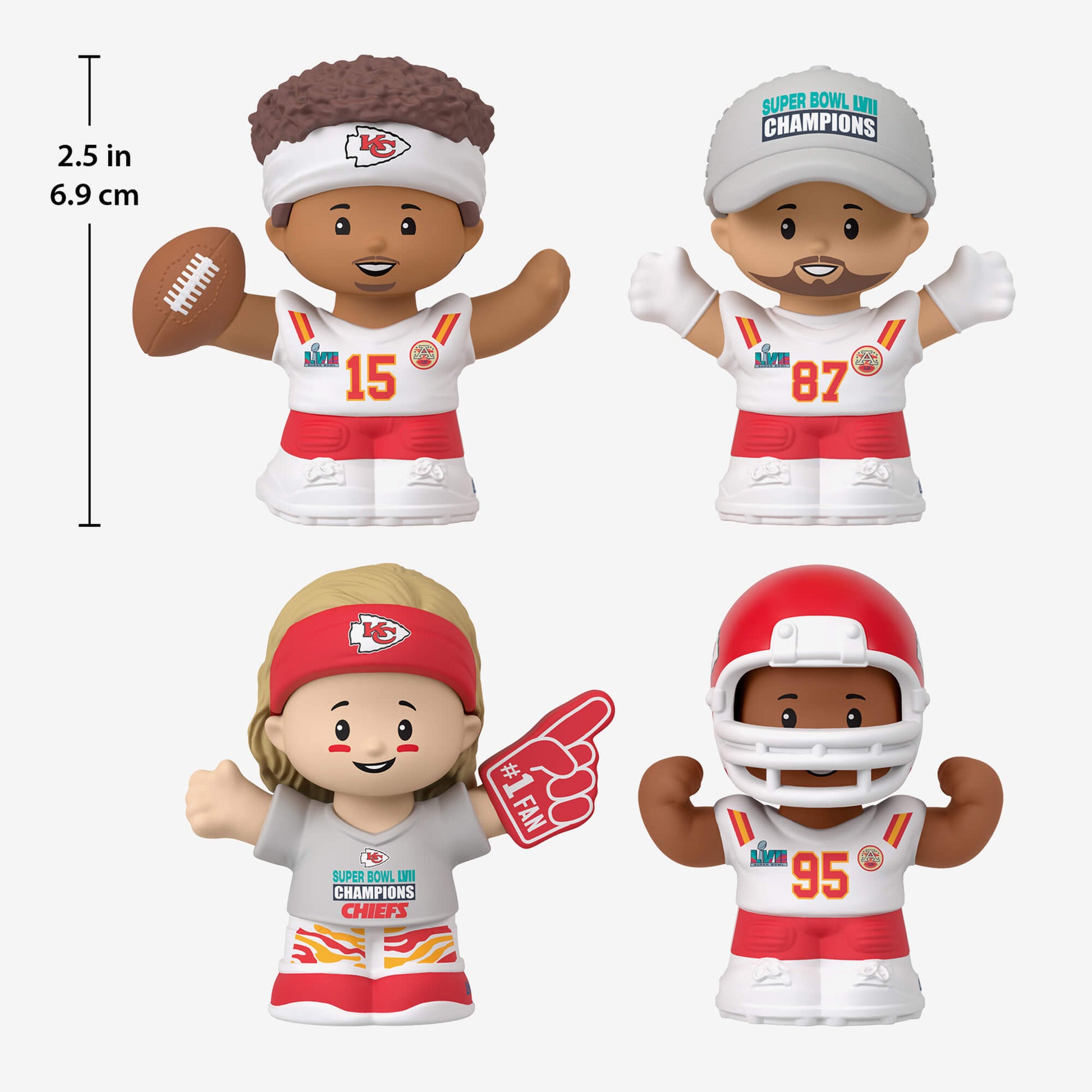 Little People Collector Super Bowl LVII Champions Set Kansas City Chiefs - Bộ Mô Hình Figure NFL - Mattel - Hình ảnh bổ sung 5
