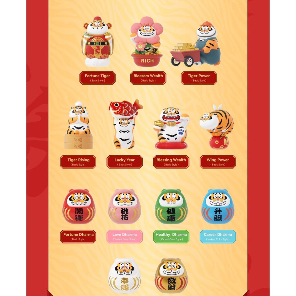 Alexander The Fat Tiger Model - Lucky Tiger Brings Wealth - Mô hình Blind Box - FUNISM MX2063