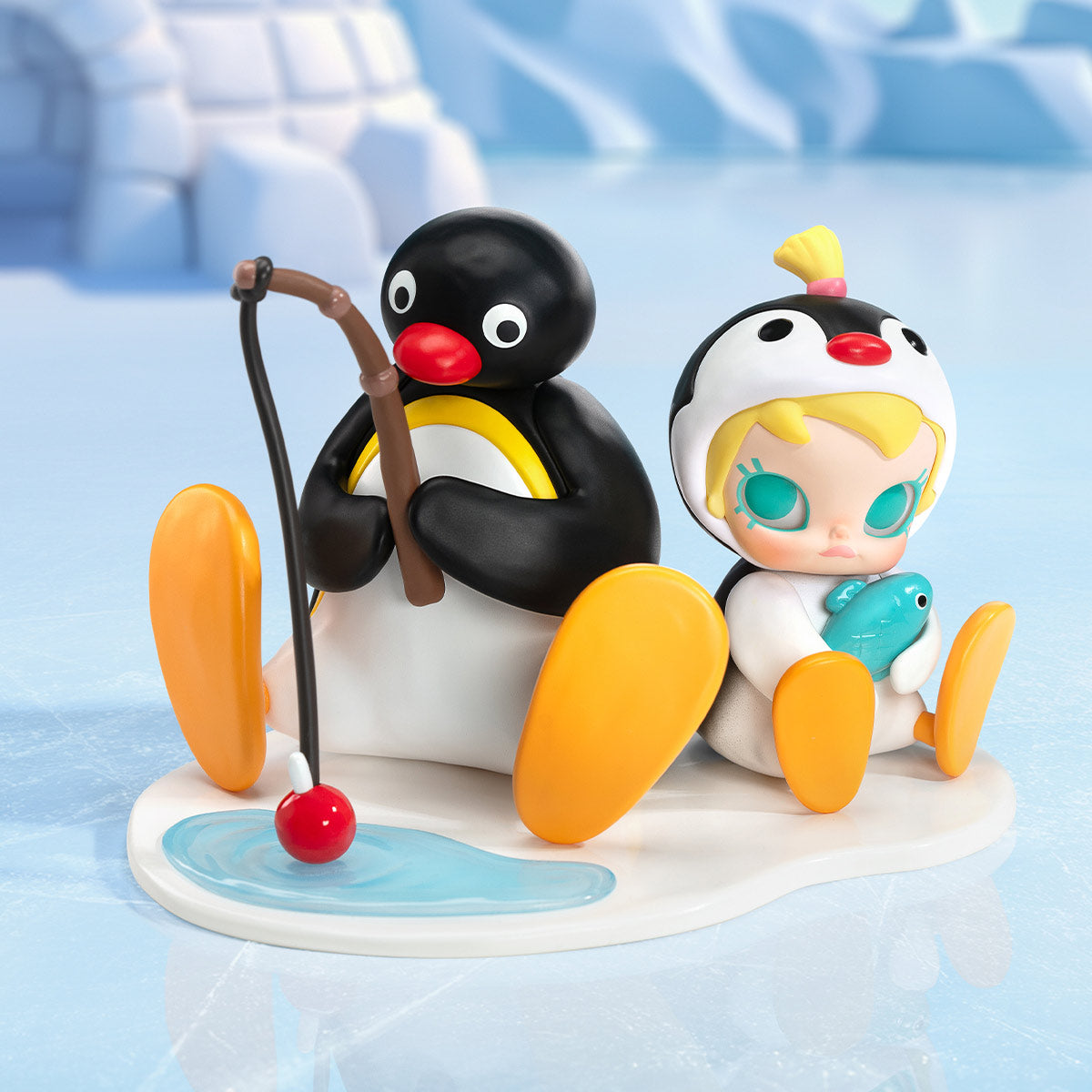 Baby Molly × Pingu Fishing Time Figure - Mô hình Art Toy - POP MART