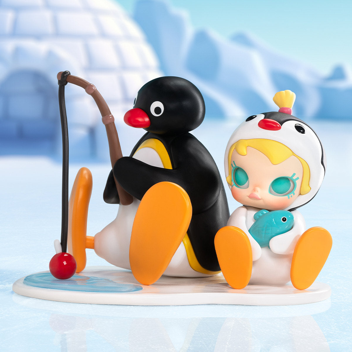 Baby Molly × Pingu Fishing Time Figure - Mô hình Art Toy - POP MART
