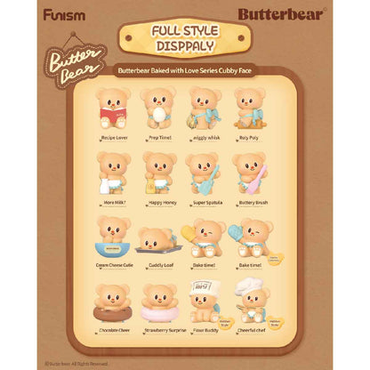 ButterBear Baked With Love Series Cubby Face - Mô hình Blind Box - FUNISM MX2089
