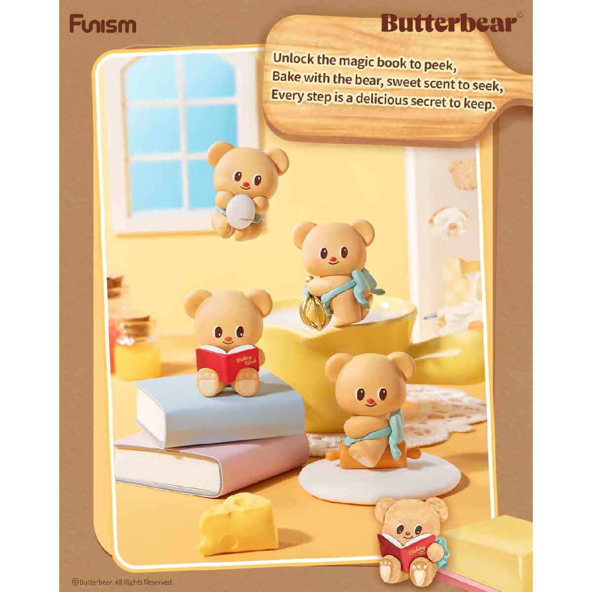 ButterBear Baked With Love Series Cubby Face - Mô hình Blind Box - FUNISM MX2089