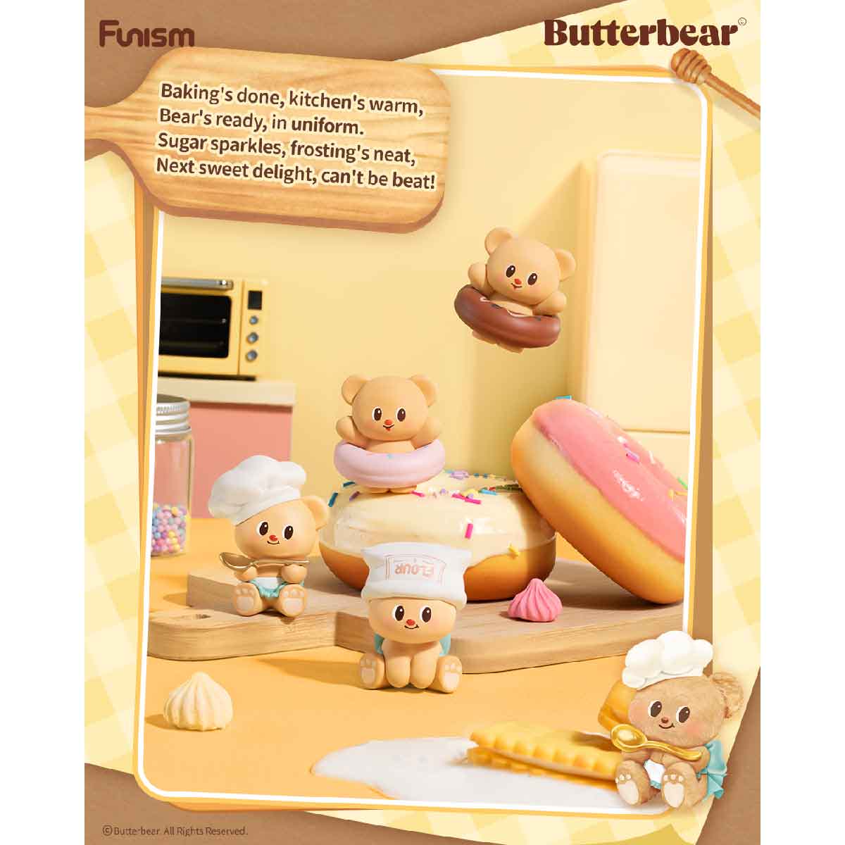 ButterBear Baked With Love Series Cubby Face - Mô hình Blind Box - FUNISM MX2089