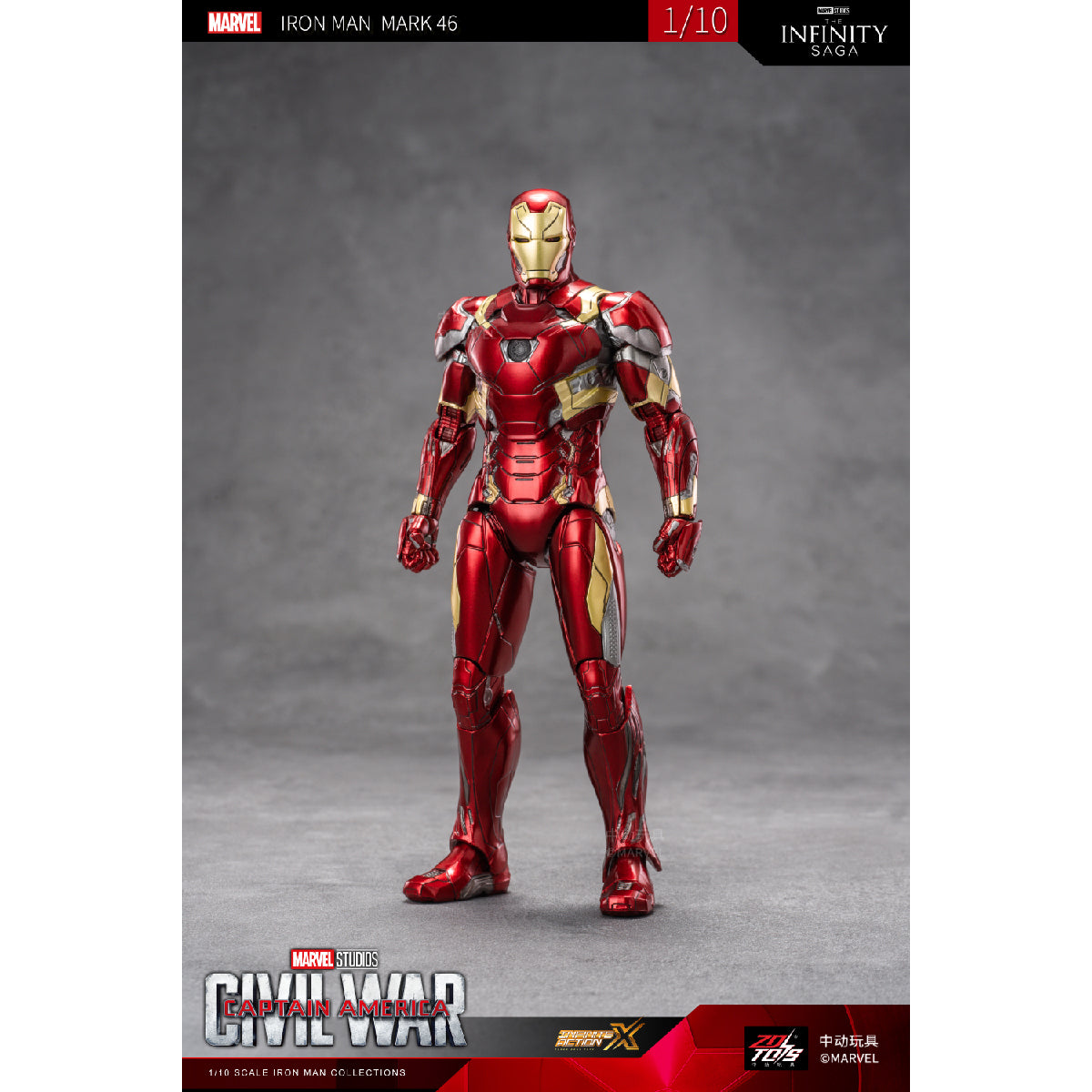 Iron Man MK46 Model - Mô hình nhân vật cao cấp - ZD TOYS 1906-46