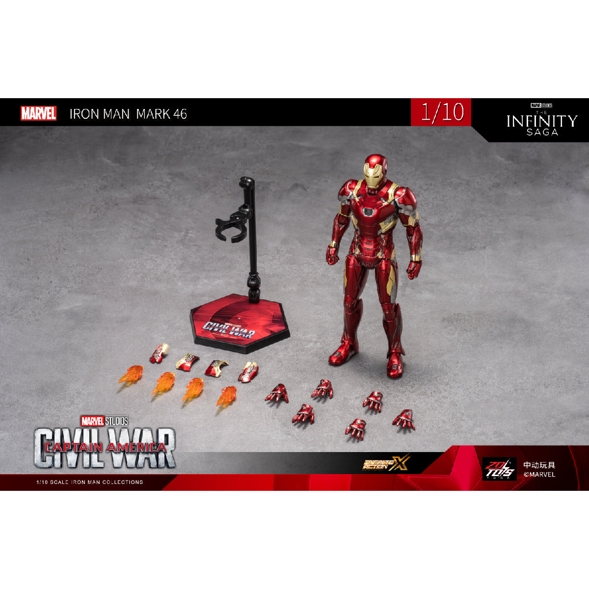 Iron Man MK46 Model - Mô hình nhân vật cao cấp - ZD TOYS 1906-46