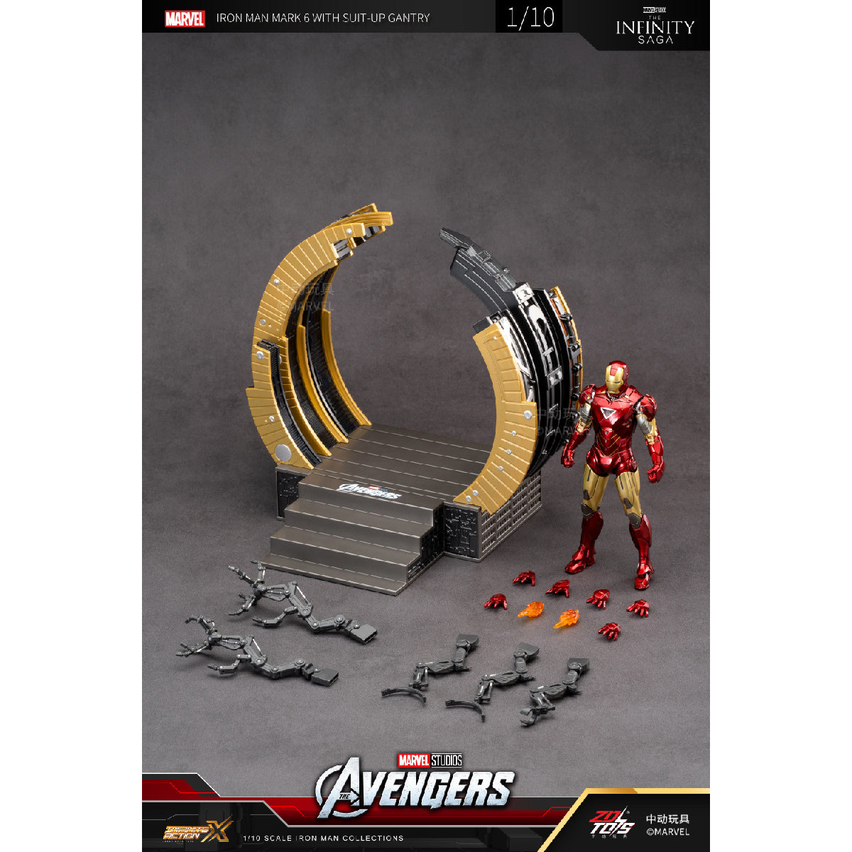 High-end MK6 Model and Combat Transformation System - Mô hình Iron Man MK6 - ZD TOYS 1928