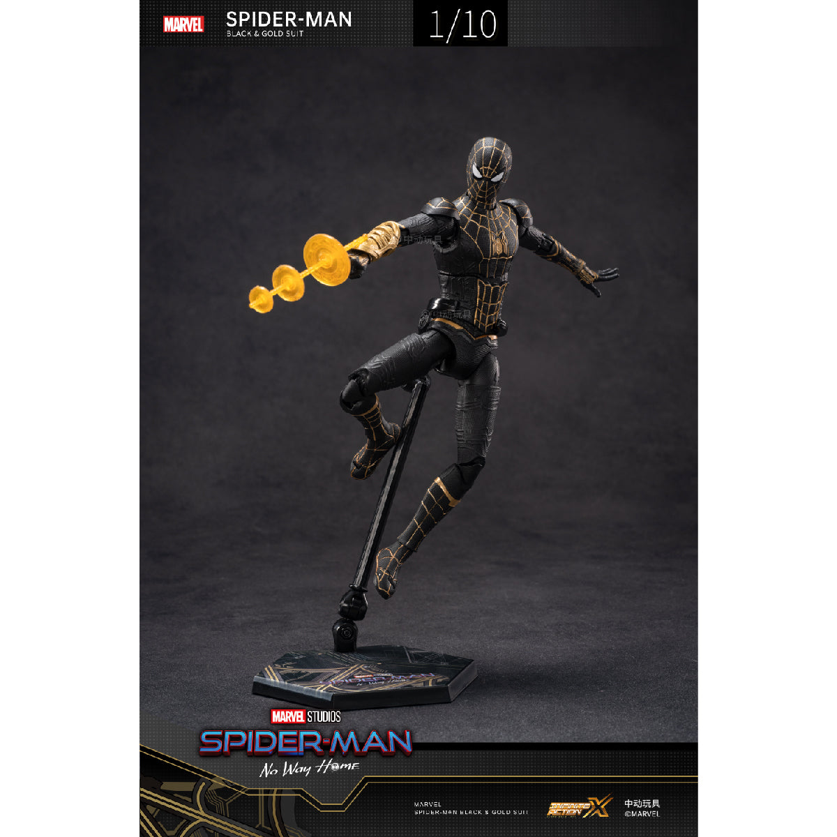 High-end Spiderman Black&Gold Model NWH ZD TOYS 1913-01 - Mô hình Action Figure cao cấp - ZD TOYS ZD TOYS - ảnh 1 - Action Fi
