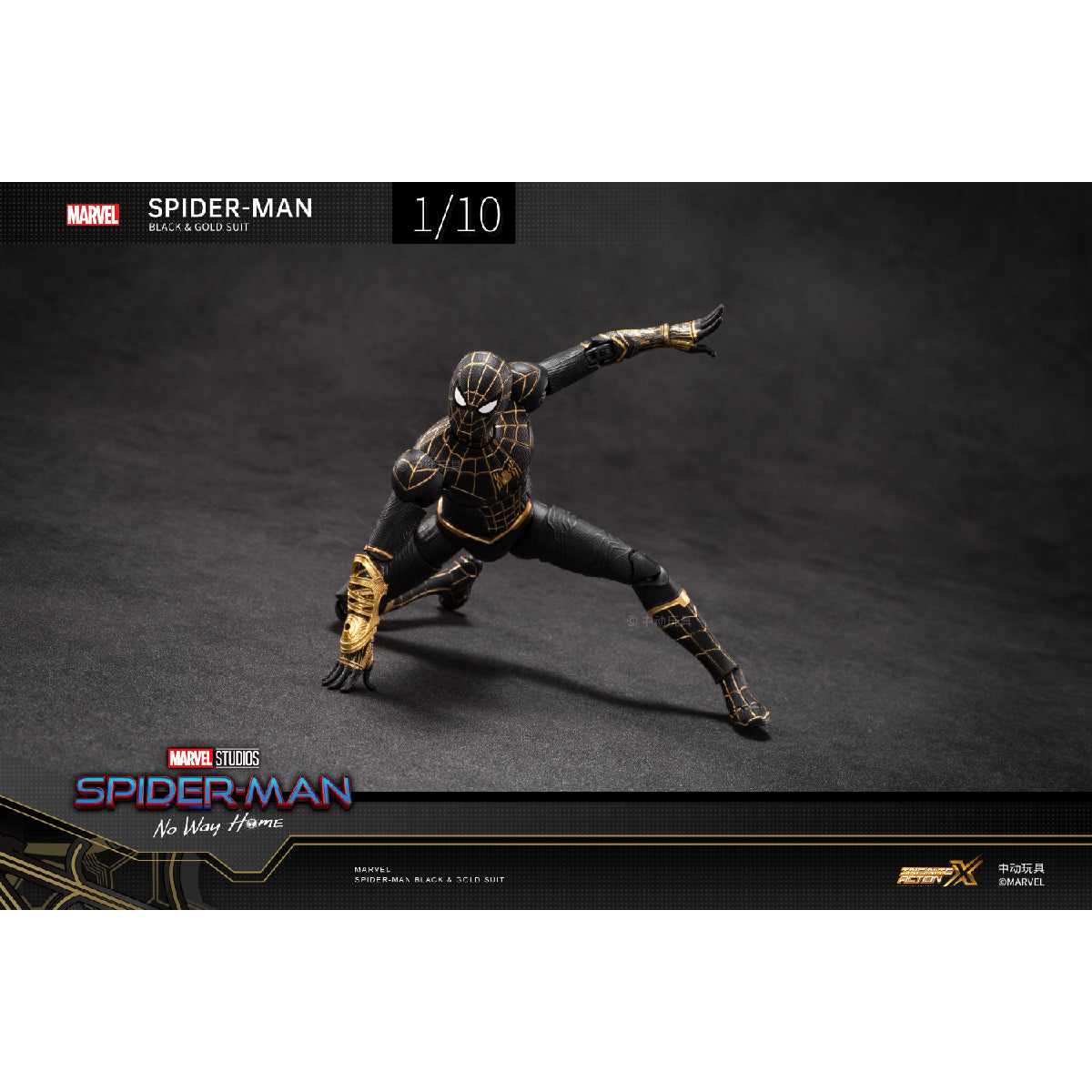 High-end Spiderman Black&Gold Model NWH ZD TOYS 1913-01 - Mô hình Action Figure cao cấp - ZD TOYS ZD TOYS - ảnh 3 - Action Fi