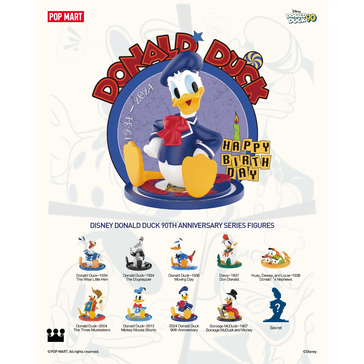 Mô Hình Disney Donald Duck 90th Anniversary Series Figures
