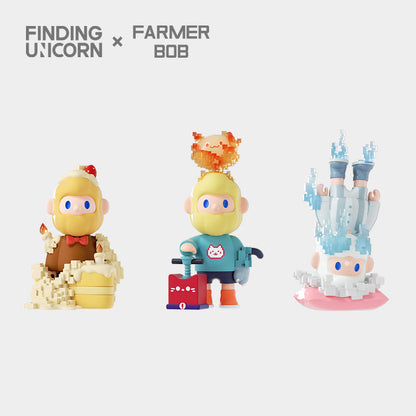 Farmer Bob Pixel Universe Series Figure - Mô hình Blind Box Art Toy - Finding Unicorn