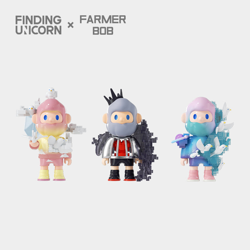 Farmer Bob Pixel Universe Series Figure - Mô hình Blind Box Art Toy - Finding Unicorn