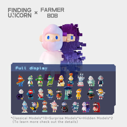 Farmer Bob Pixel Universe Series Figure - Mô hình Blind Box Art Toy - Finding Unicorn
