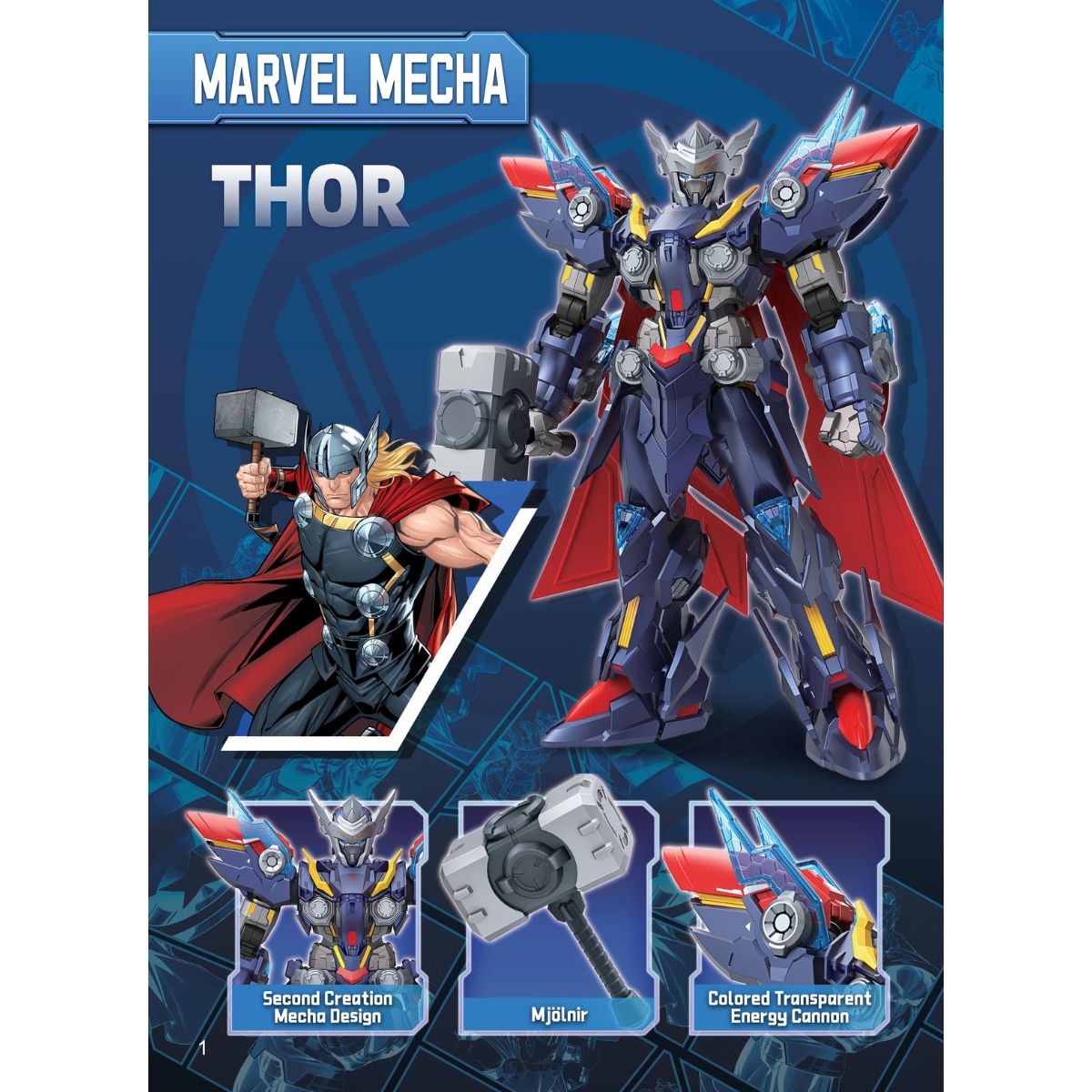 Marvel Mecha Thor KEEPPLAY 73052 - Mô hình lắp ráp Thần Sấm Thor - Chính hãng KEEPPLAY