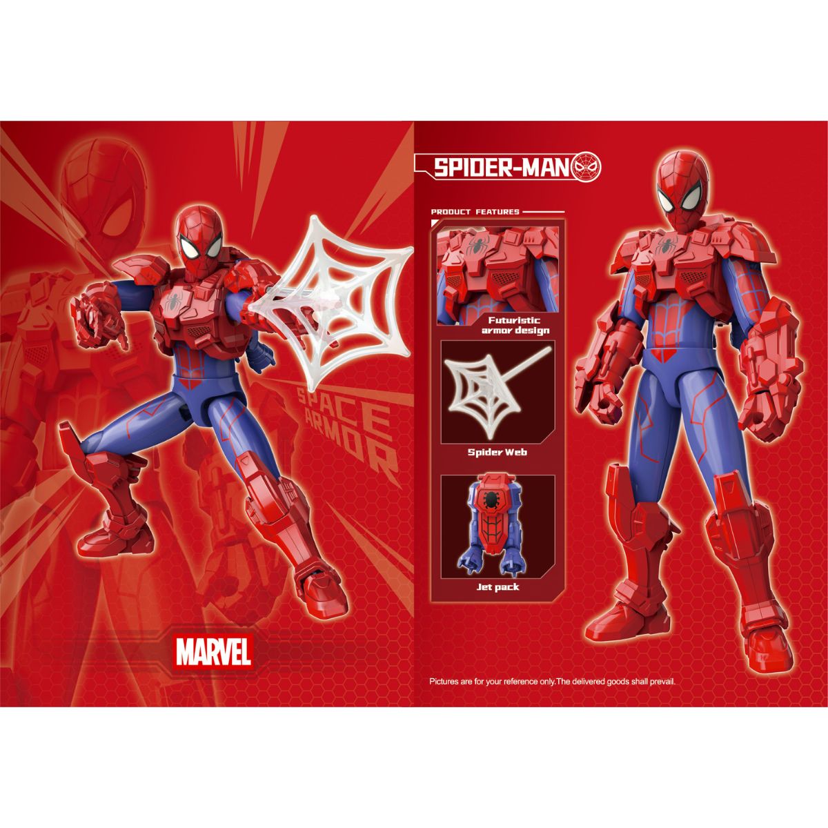 Marvel Super Armor Block Assembly Model Toy - Spiderman - Mô hình lắp ráp Marvel - KEEPPLAY 73071