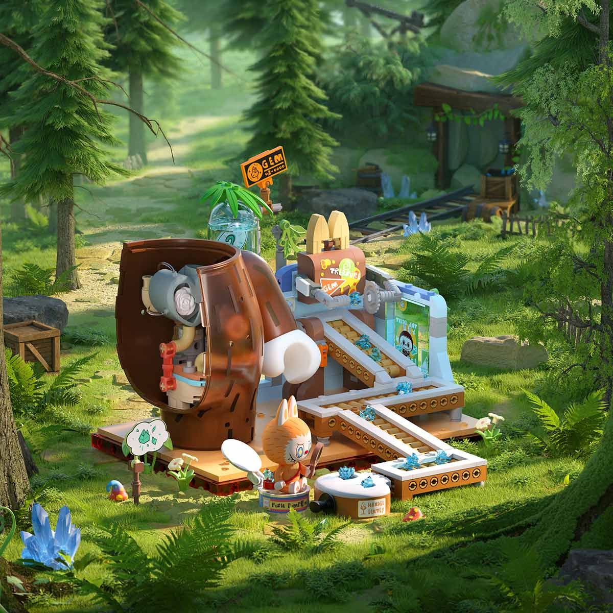 Đồ Chơi Mô Hình Lắp Ráp The Monsters Forest Secret Base Rolling Gems POP MART 6941848280374