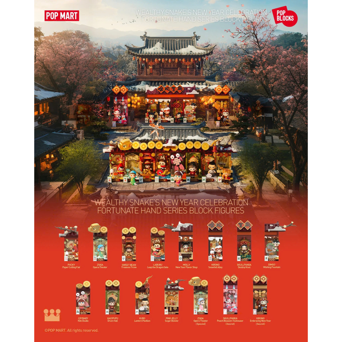 Wealthy Snake's New Year Celebration - Mô hình lắp ráp Blind Box - POP MART