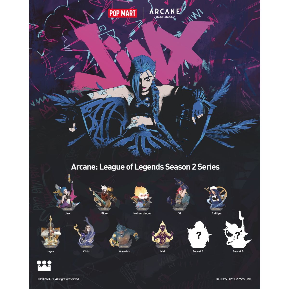League Of Legends: Arcane Series Figures - Mô hình Blind Box - POP MART