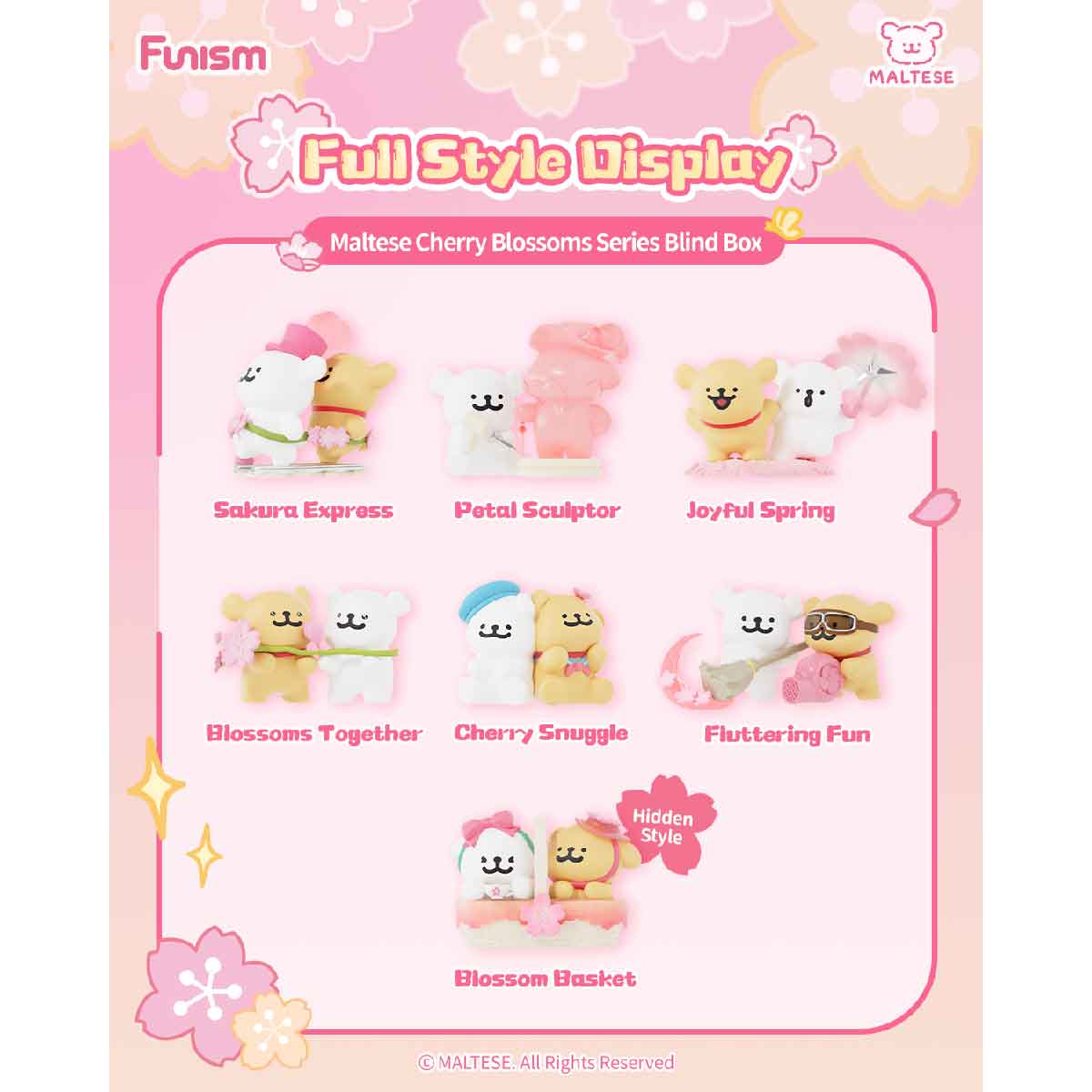 Maltese Cherry Blossoms Series Blind Box - Mô hình đồ chơi ngẫu nhiên - FUNISM MX2100
