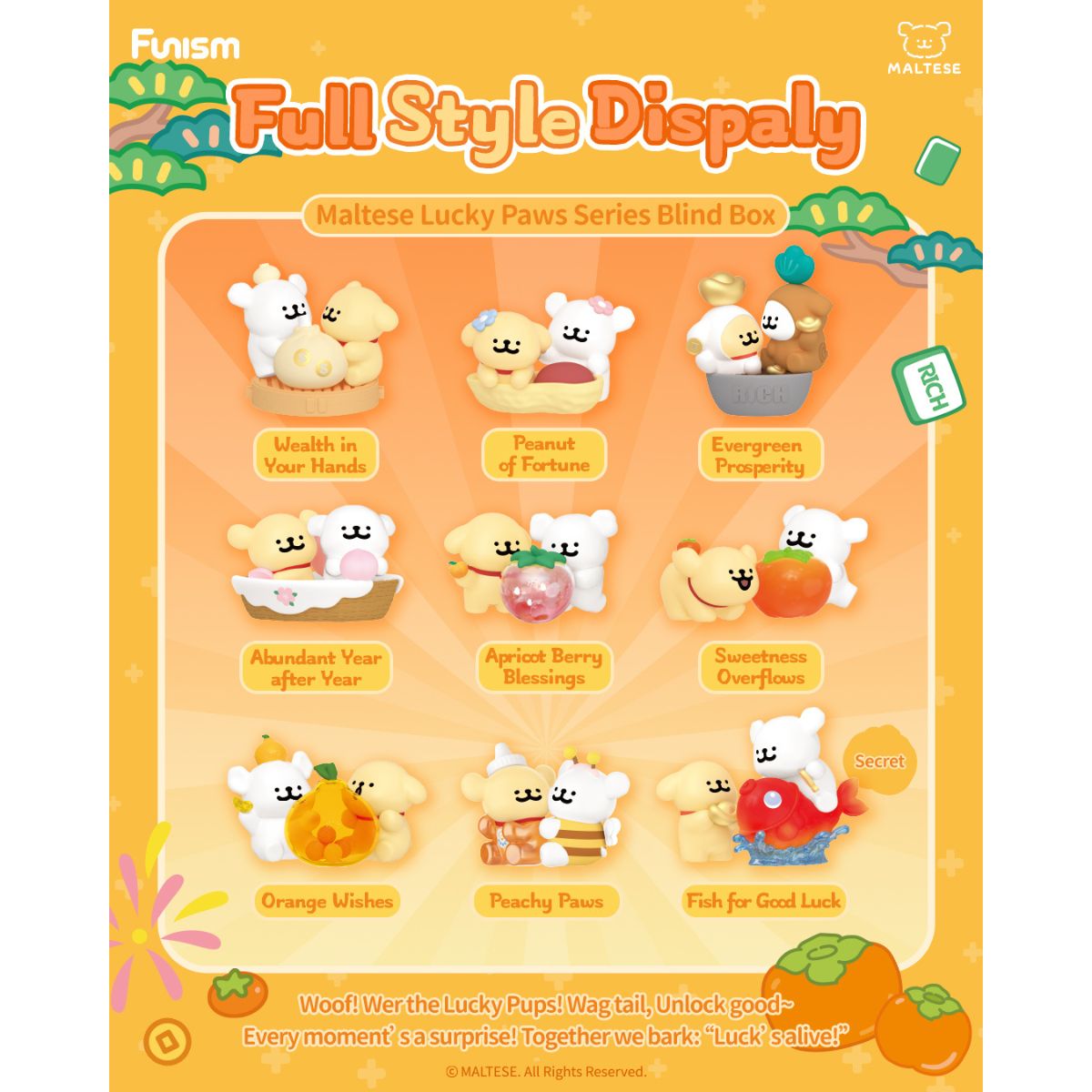 Maltese Lucky Paws Series Blind Box - Đồ chơi mô hình - FUNISM MX2099