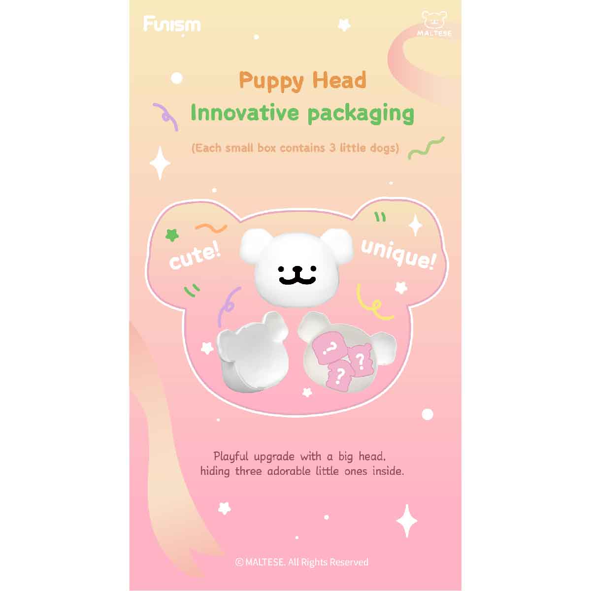 Maltese Sweet Box Series Puppy Face - Mô hình Blind Box - FUNISM MX2084