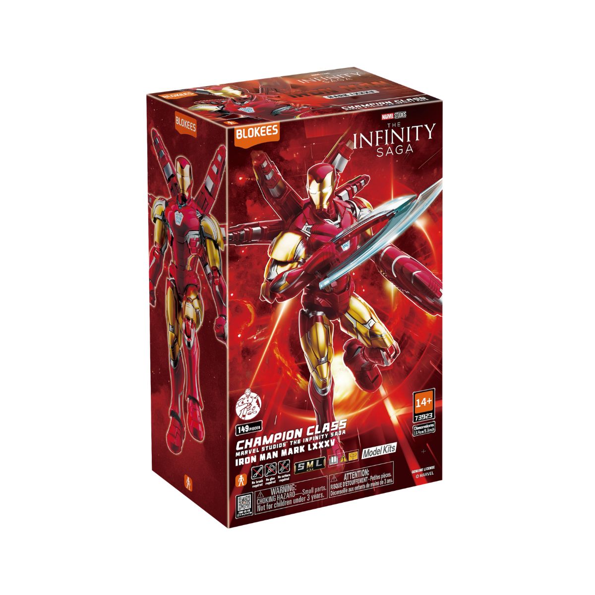 Đồ Chơi Mô Hình Marvel Champion Class Siêu Anh Hùng Iron Man MK85 BLOKEES 73923