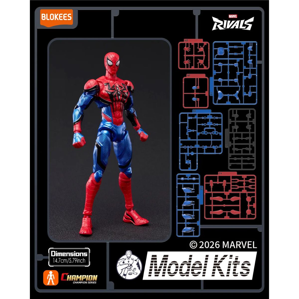 Đồ Chơi Mô Hình Marvel Champion Class Siêu Anh Hùng Spiderman BLOKEES 81118