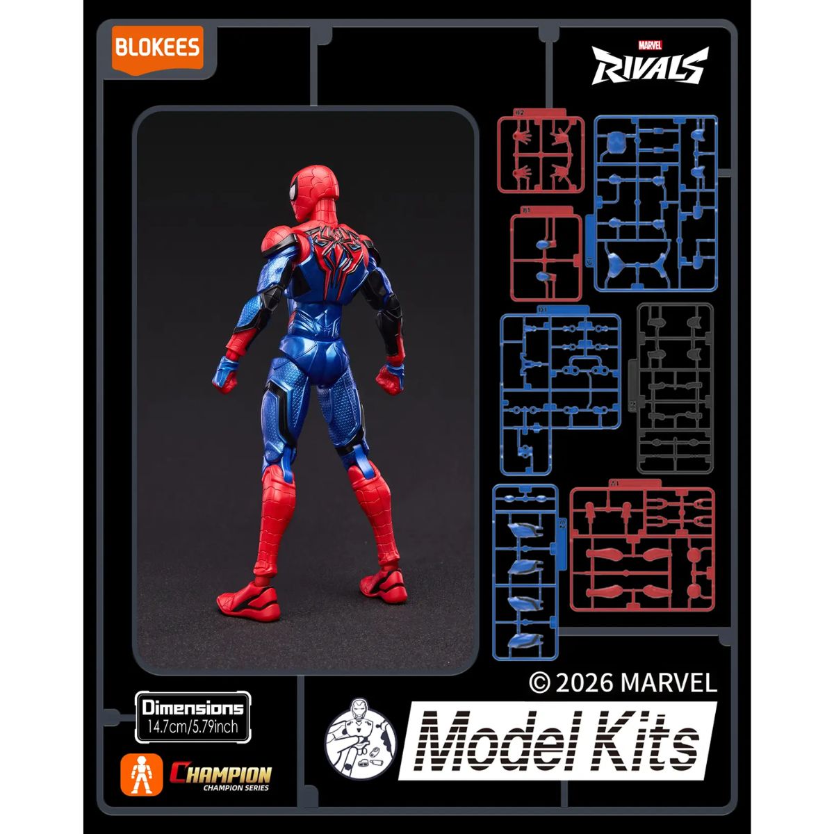Đồ Chơi Mô Hình Marvel Champion Class Siêu Anh Hùng Spiderman BLOKEES 81118
