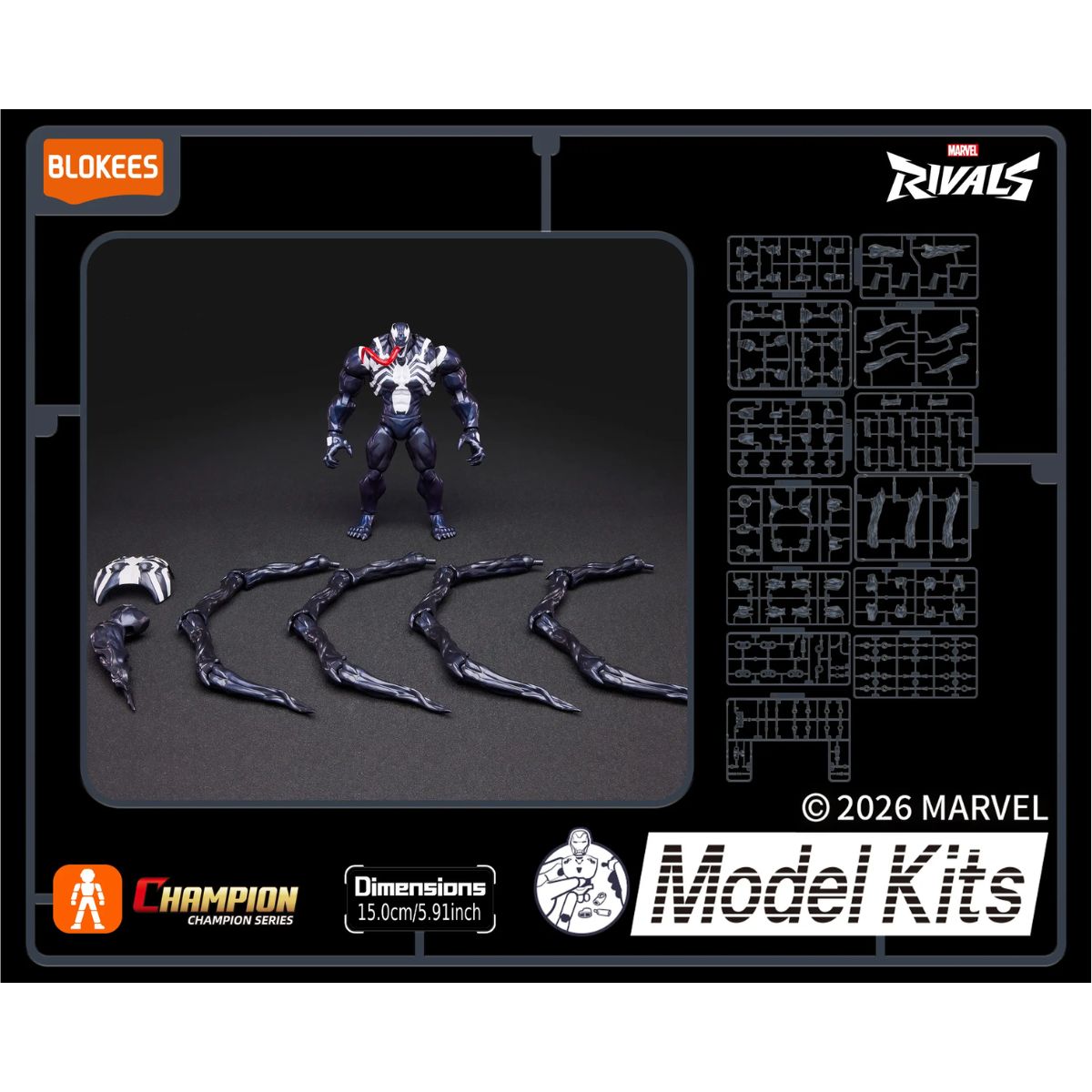 Đồ Chơi Mô Hình Marvel Champion Class Siêu Anh Hùng Venom BLOKEES 81119