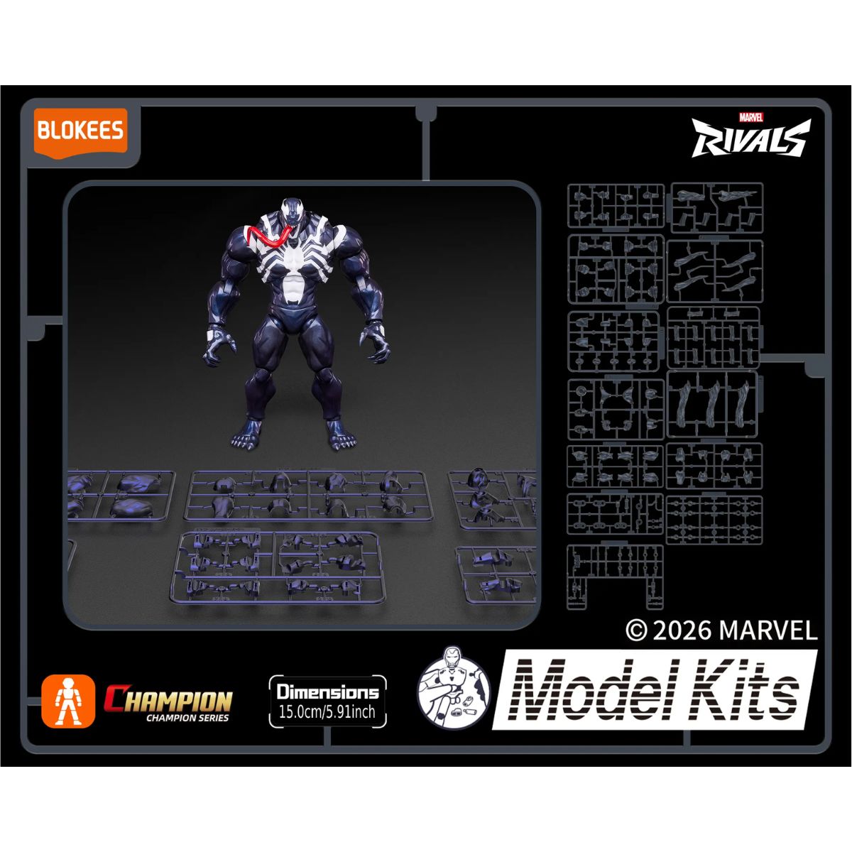 Đồ Chơi Mô Hình Marvel Champion Class Siêu Anh Hùng Venom BLOKEES 81119