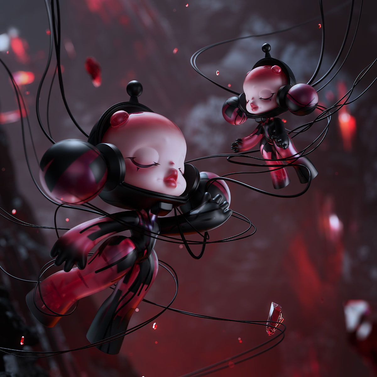 MEGA α SKULLPANDA 400% Red Crystal Model - Mô hình Art Toy cao cấp - POP MART