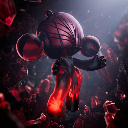 MEGA α SKULLPANDA 400% Red Crystal Model - Mô hình Art Toy cao cấp - POP MART