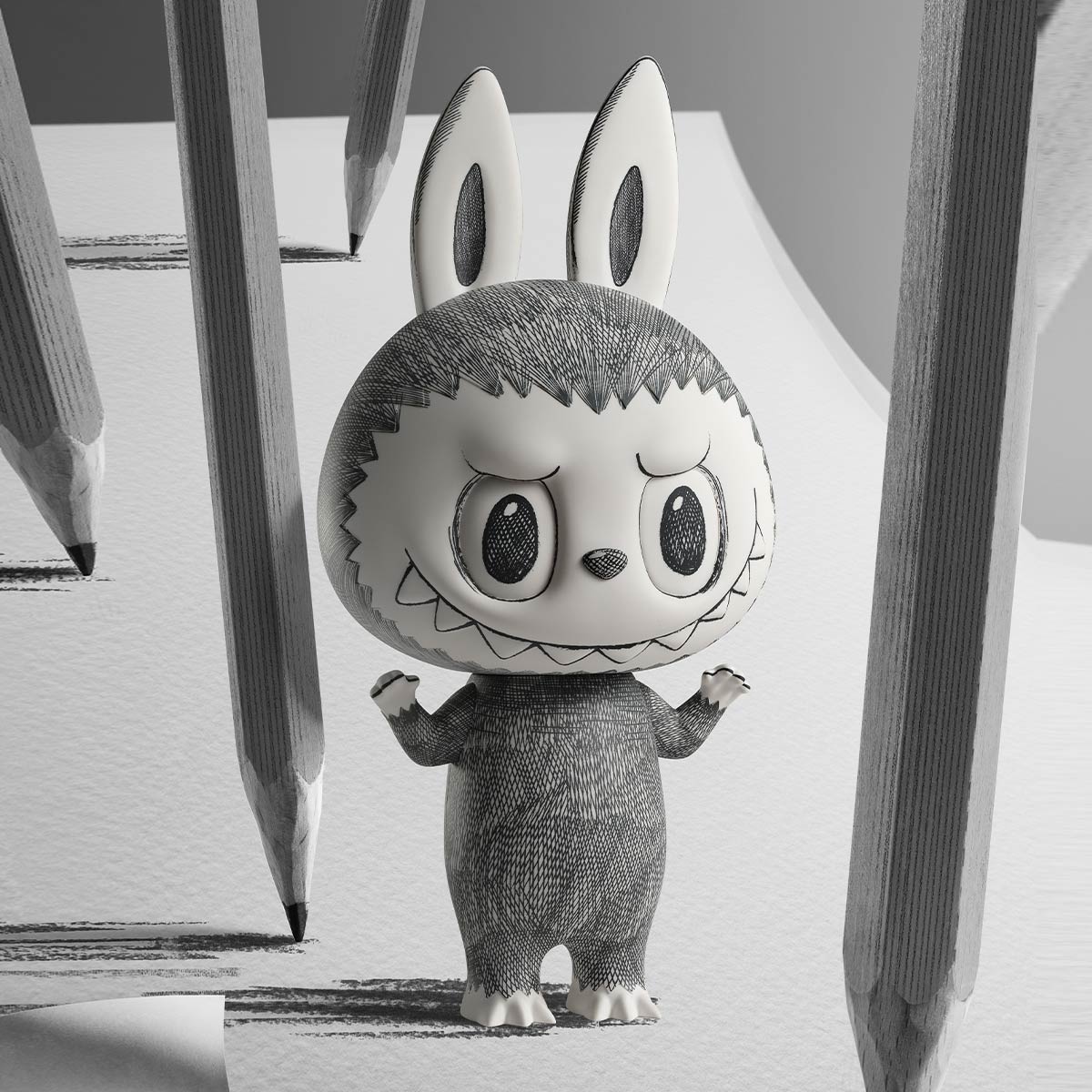 Mega Labubu Model 400% Sketch - Mô hình Art Toy cao cấp - POP MART