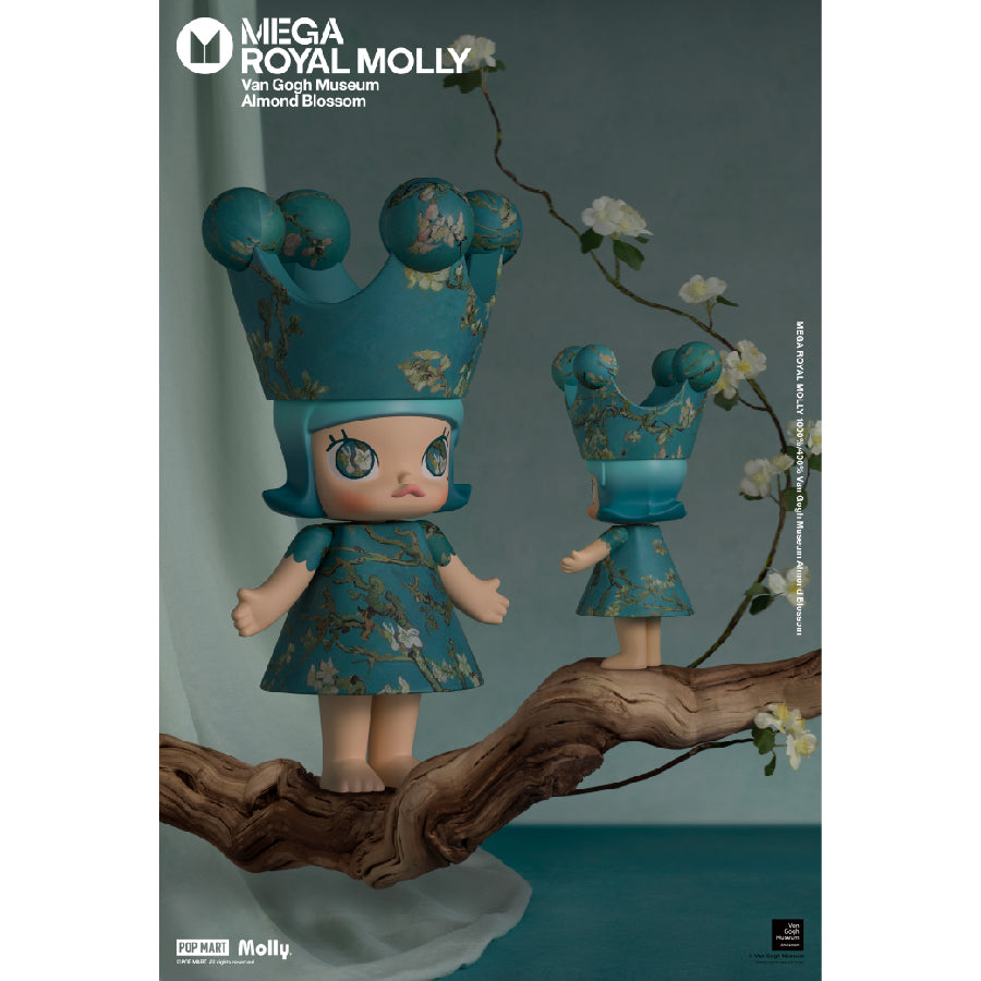 Mega Royal Molly 400% Van Gogh Museum Almond Blossom - Mô hình Art Toy cao cấp - POP MART