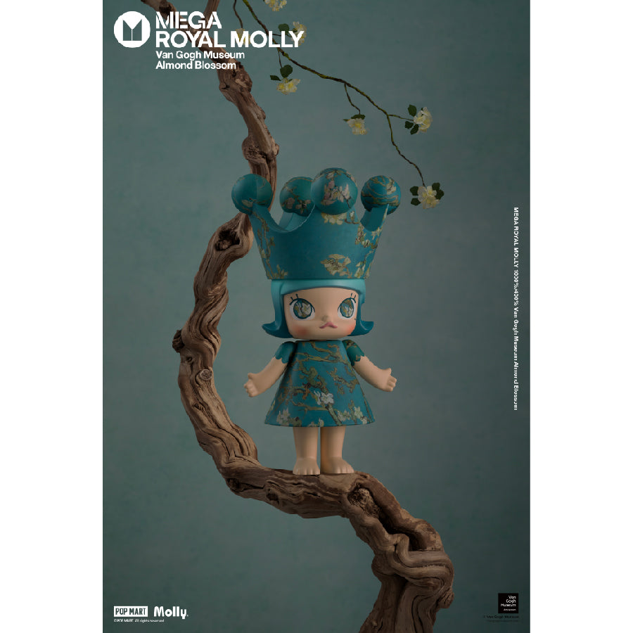 Mega Royal Molly 400% Van Gogh Museum Almond Blossom - Mô hình Art Toy cao cấp - POP MART