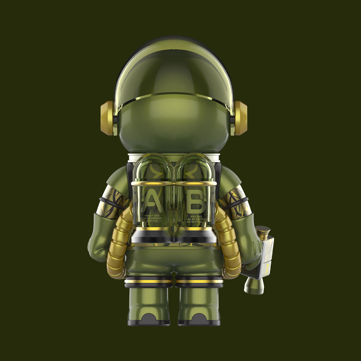 Mega Space Molly 100% Clot-Olive Alienegra - Mô hình Art Toy sưu tầm - POP MART