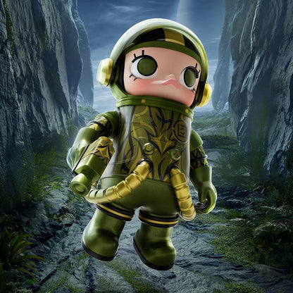 Mega Space Molly 100% Clot-Olive Alienegra - Mô hình Art Toy sưu tầm - POP MART