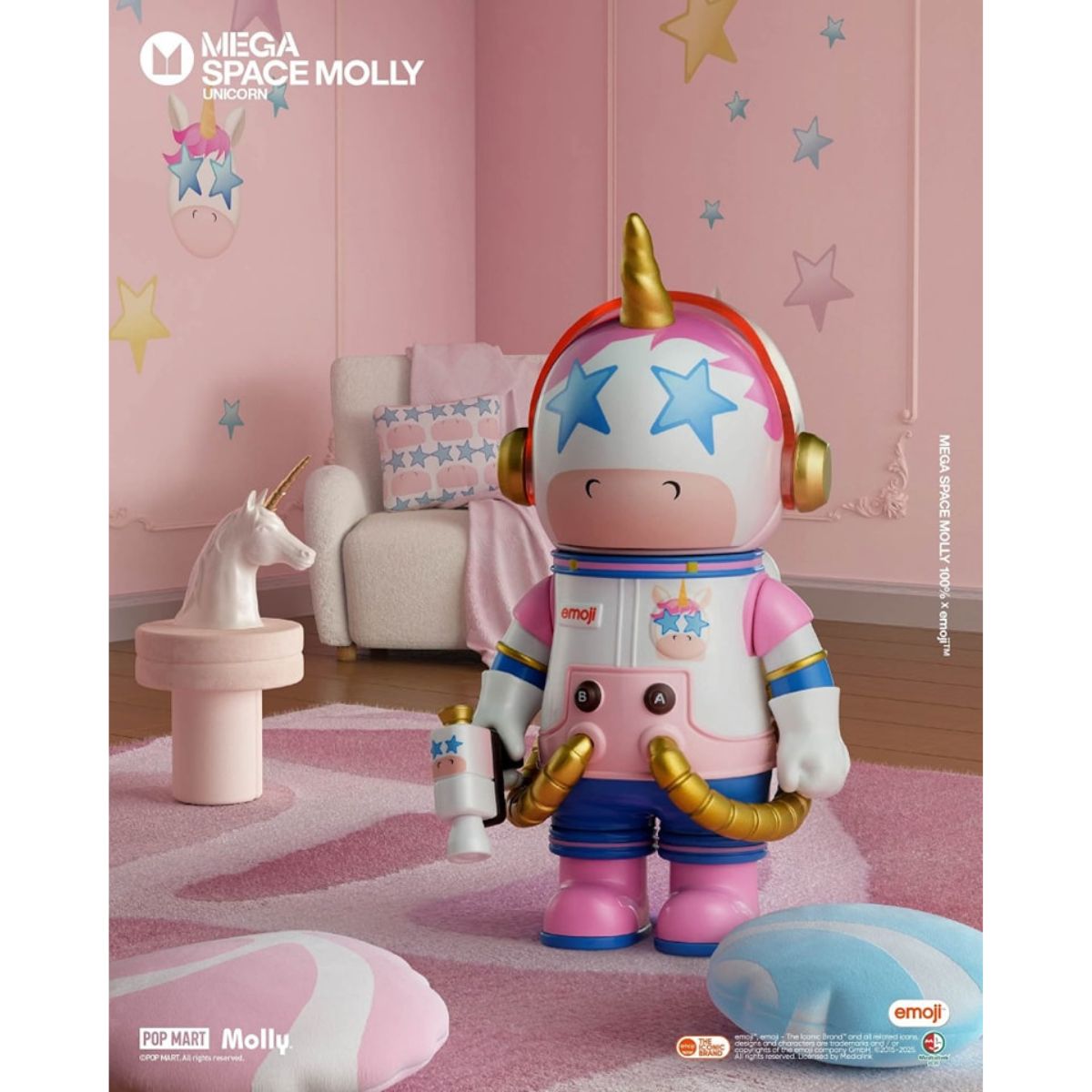 Mega Space Molly 100% X Emoji Model Series - Mô hình Blind Box - POP MART