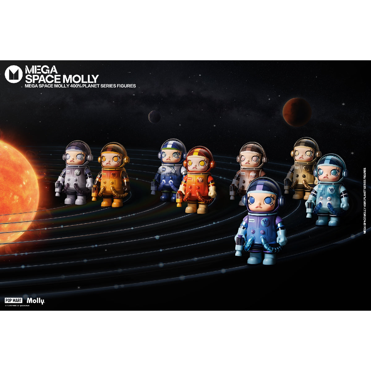 MEGA SPACE MOLLY 400% Planet - Mô hình Art Toy cao cấp - POP MART