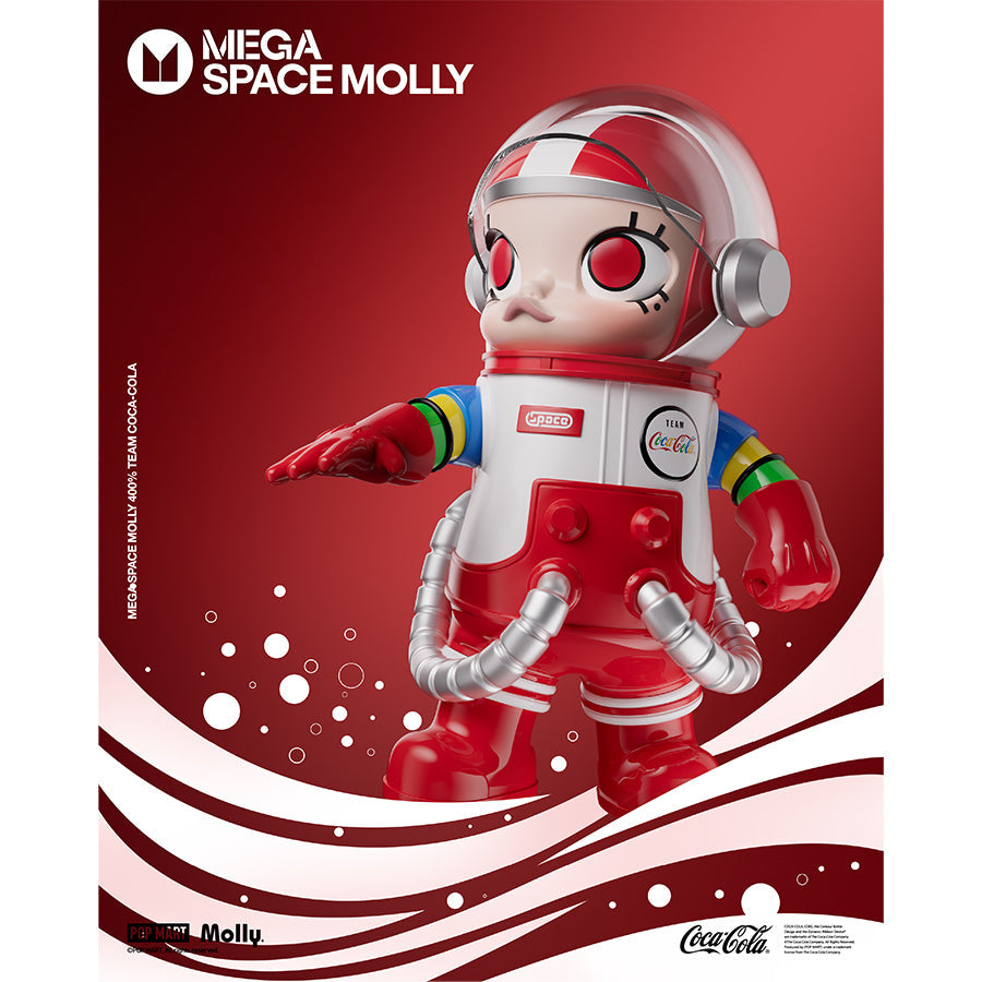 MEGA SPACE MOLLY 400% TEAM COCA-COLA - Mô hình Art Toy cao cấp - Pop Mart