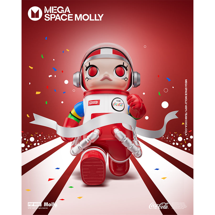 MEGA SPACE MOLLY 400% TEAM COCA-COLA - Mô hình Art Toy cao cấp - Pop Mart