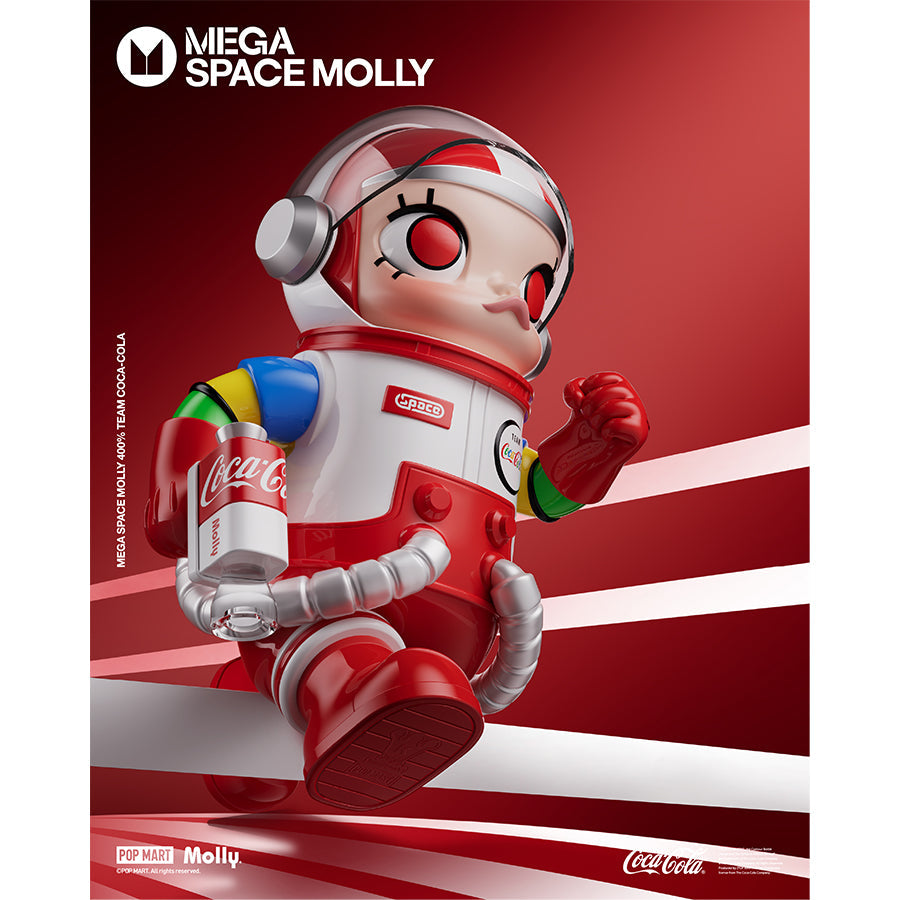 MEGA SPACE MOLLY 400% TEAM COCA-COLA - Mô hình Art Toy cao cấp - Pop Mart