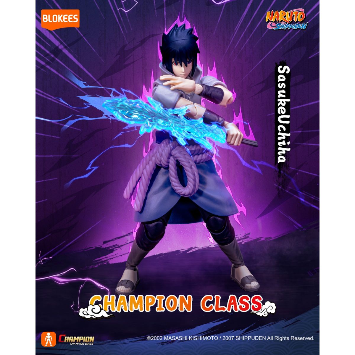 Đồ Chơi Mô Hình Naruto Champion Class Nhân Vật Sasuke Uchiha BLOKEES 75614