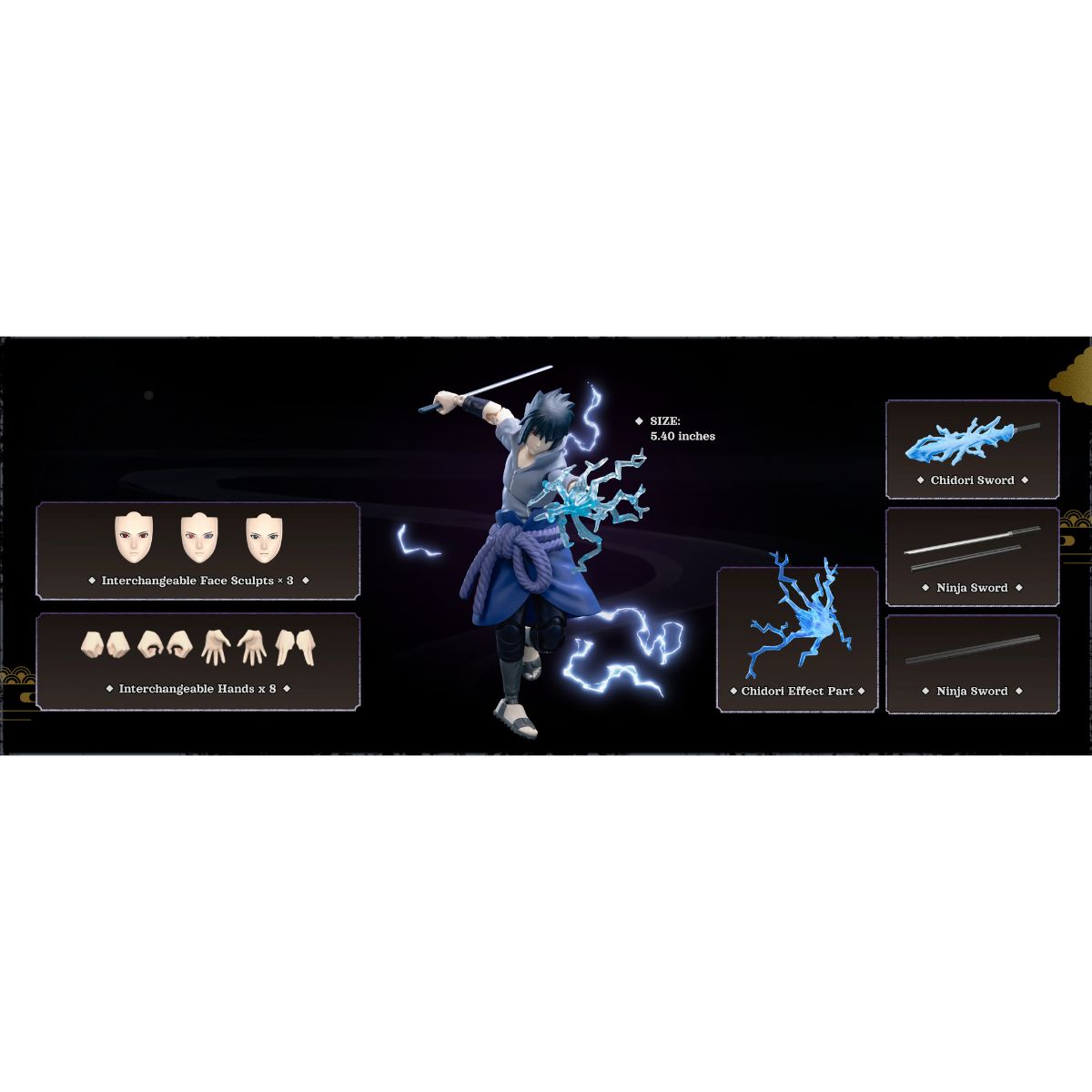 Đồ Chơi Mô Hình Naruto Champion Class Nhân Vật Sasuke Uchiha BLOKEES 75614
