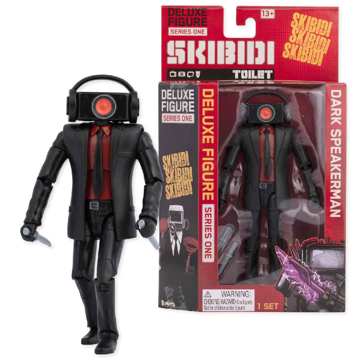 Dark Speakerman SKIBIDI TOILET Articulated Figure Toy ST1383 - Mô hình nhân vật có khớp linh hoạt - SKIBIDI TOILET