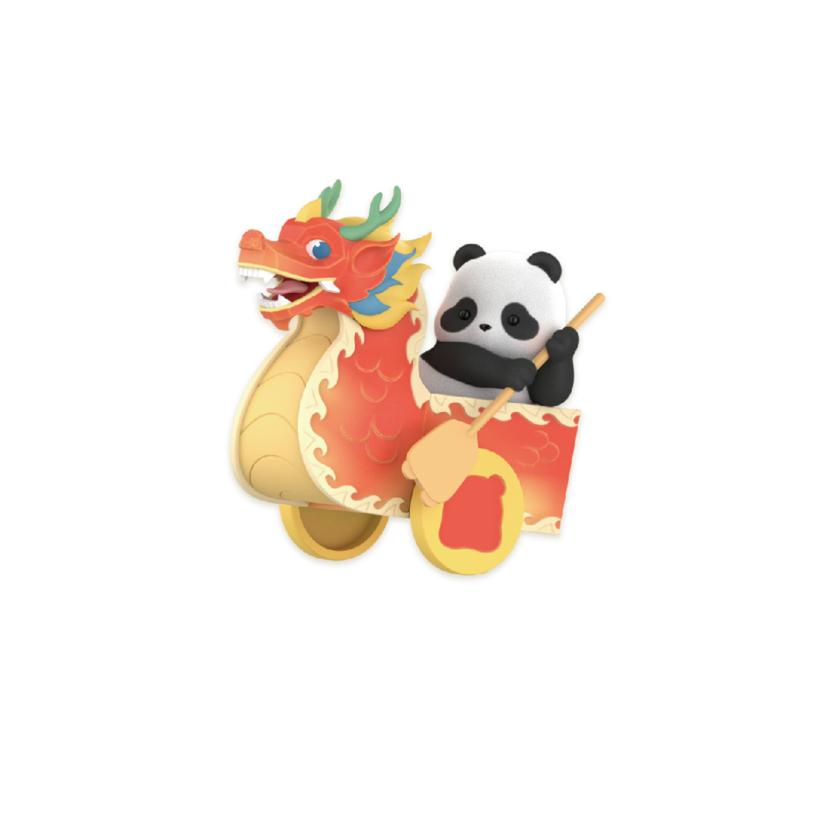 Panda Roll Dragon Boat Racing Model - Mô hình Blind Box gấu trúc - 52TOYS