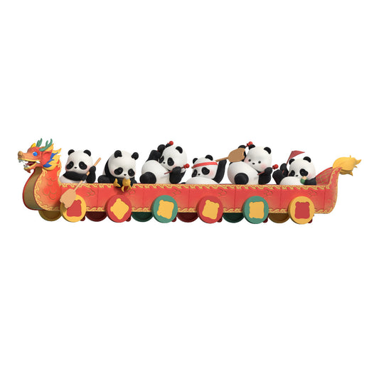 Panda Roll Dragon Boat Racing Model - Mô hình Blind Box gấu trúc - 52TOYS