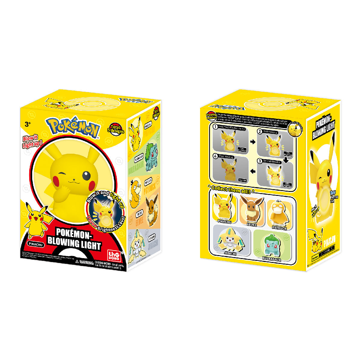 Pokemon Pikachu Light Up Model - Mô hình phát sáng cảm biến hơi thổi - POKEMON TOYS 8186
