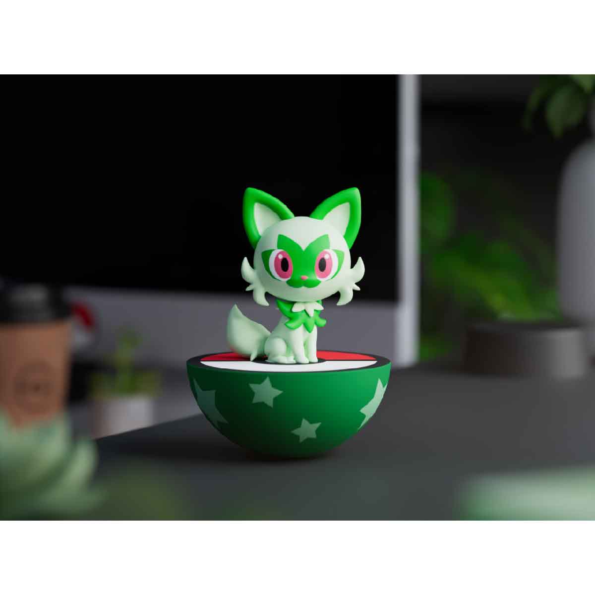 Pokemon Tumbler Model - Sprigatito - Mô hình lật đật - POKEMON TOYS LBW24001