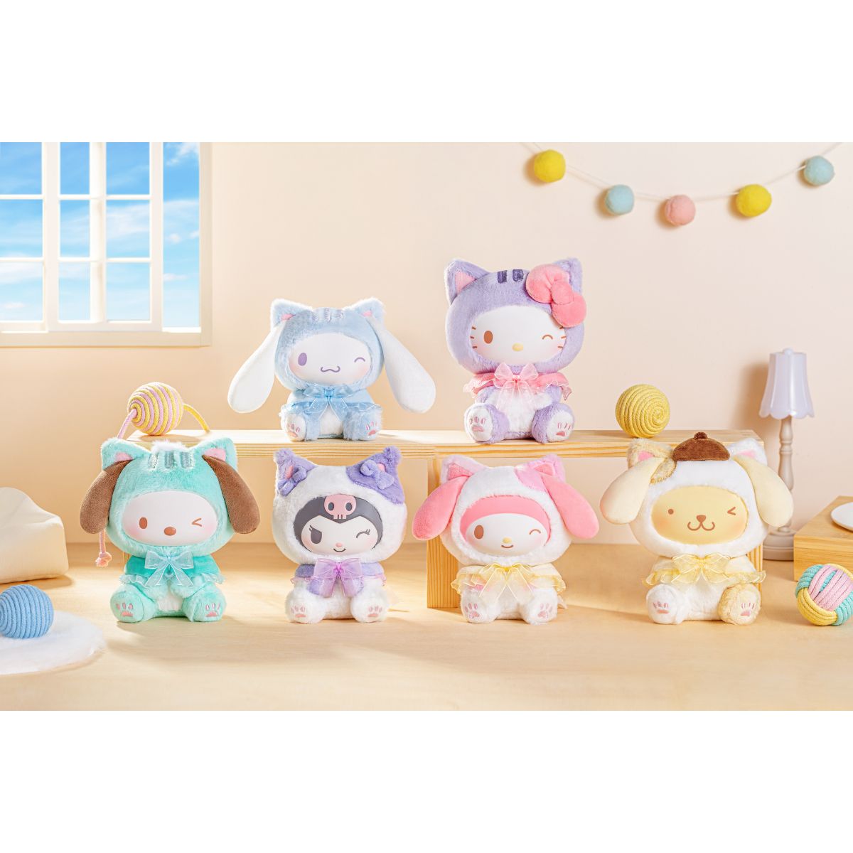 Sanrio Characters Play With Kittens Series - Mô hình Blind Box Gấu Bông - TOP TOY